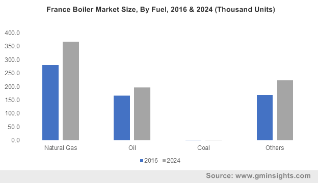France Boiler Market Size, By Fuel, 2016 & 2024 (Thousand Units)