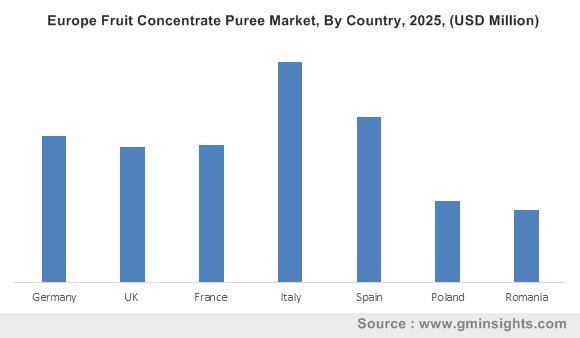 Europe Fruit Concentrate Puree Market By Country