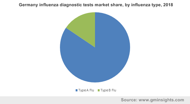 Germany influenza diagnostic tests market by influenza type